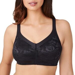 Wacoal Black Awareness Full Figure Wire Free Bra Unpadded Wireless Size 40C